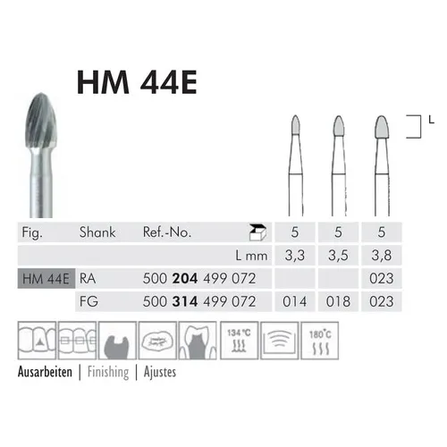 MEISINGER FG CARBIDE FINIEREN 44E018 (5st)