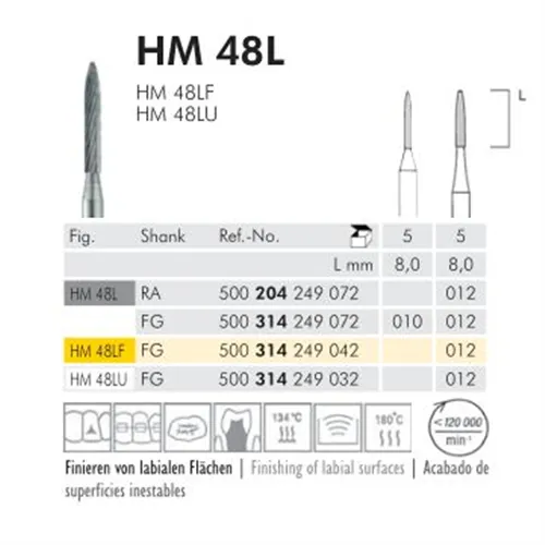 MEISINGER RA CARBIDE FINIEREN 48L012 (5st)