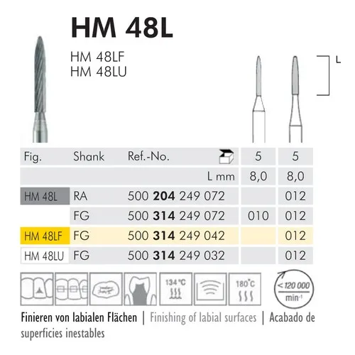 MEISINGER FG CARBIDE FINIEREN 48LU012 (5st)