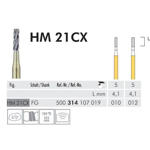 MEISINGER FG CARBIDE 21CX/012 (5st)