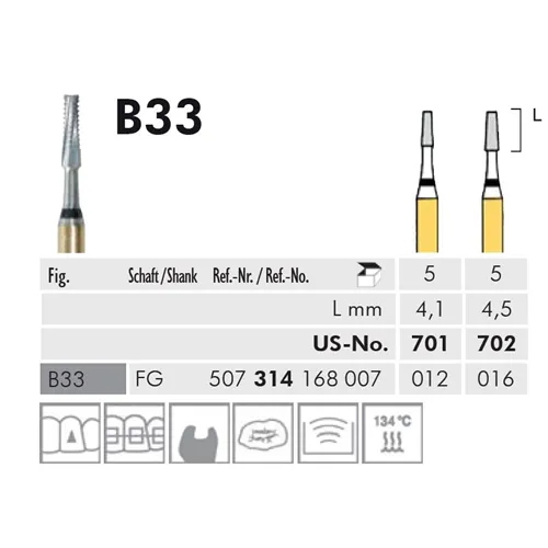 MEISINGER FG CARBIDE BOOR BLACK COBRA B33/012 (5st)