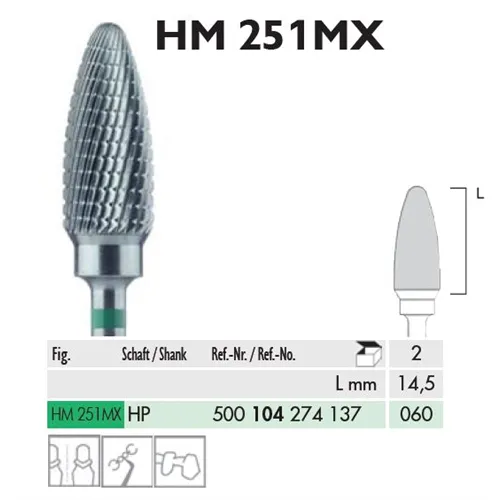MEISINGER HP CARBIDE FRAIS 251MX/060 (2st)