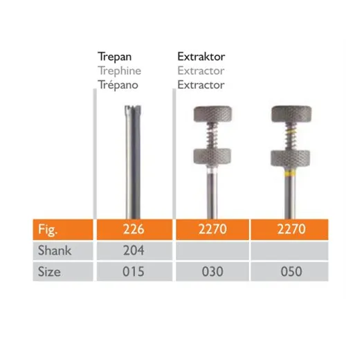 MEISINGER MEITRAC ENDO SAFETY TREPAAN EXTRACTOR 2270/050 GEEL