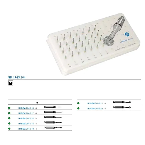 KOMET EXCAVEERBOREN SET CARBIDE H1SEM NR.SD1743 (28st)