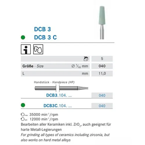KOMET HP DCB3 GRINDER 040 (5st)