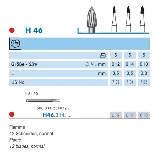 KOMET FG CARBIDE H46/014 (5st)