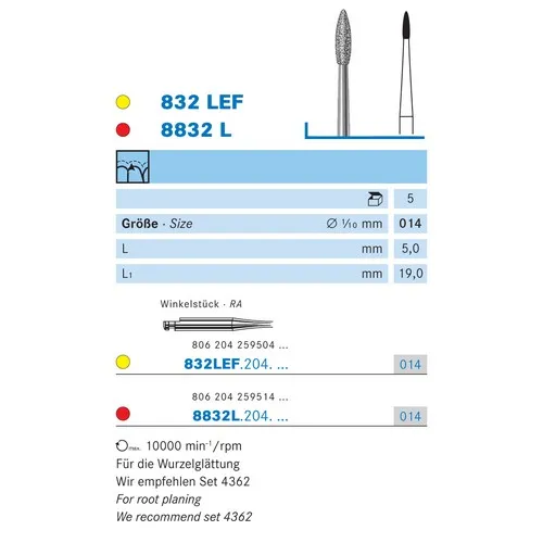 KOMET RA DIAMANT 832LEF014 (5st)