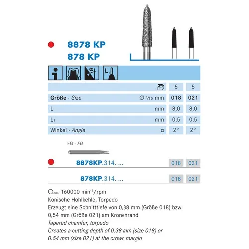 KOMET FG DIAMANT 878KP018 (5st)