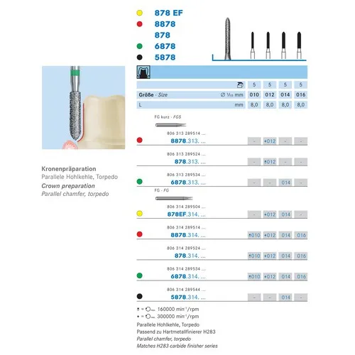 KOMET FG DIAMANT 878/014 (5st)