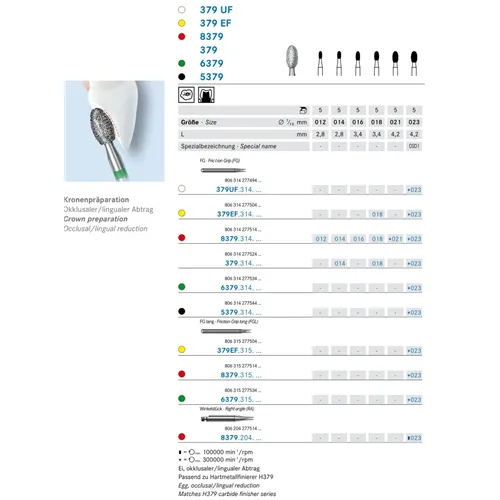 KOMET FG LONG DIAMANT 6379/023 (5st)