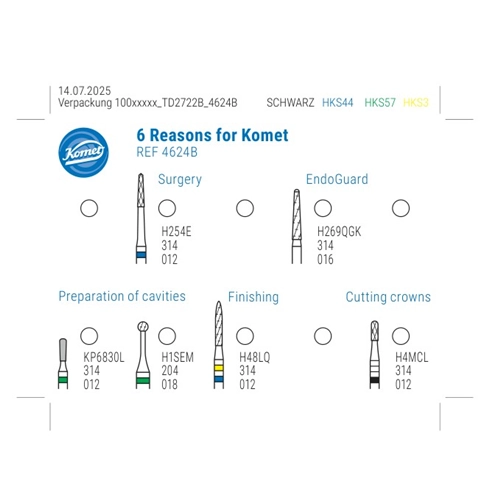 KOMET 6 REASONS FOR KOMET SET 4624B (6st)