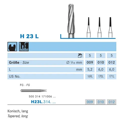 KOMET FG CARBIDE H23L009 (5st)