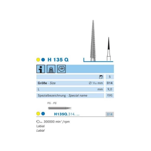 KOMET FG CARBIDE H135Q014 (5st)