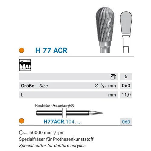 KOMET HP CARBIDE FRAIS H77ACR060 (5st)