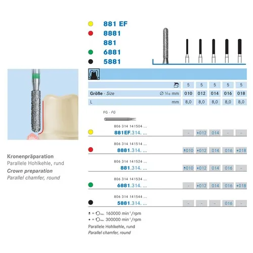 KOMET FG DIAMANT 6881/012 (5st)