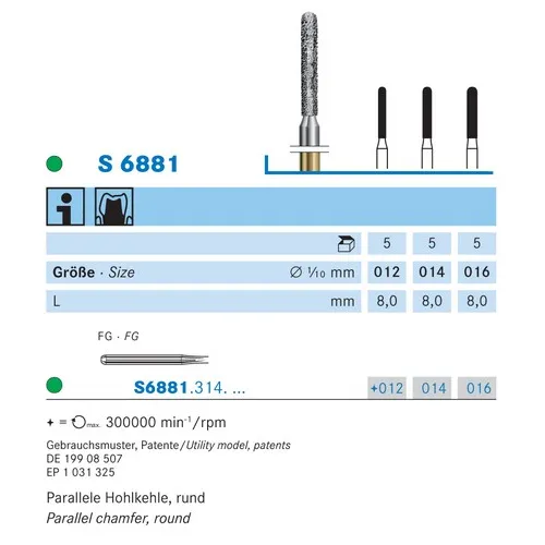 KOMET FG DIAMANT S6881/016 (5st)