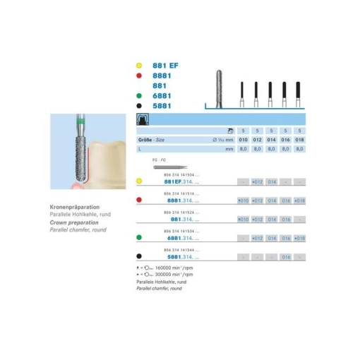 KOMET FG DIAMANT 8881/010 (5st)