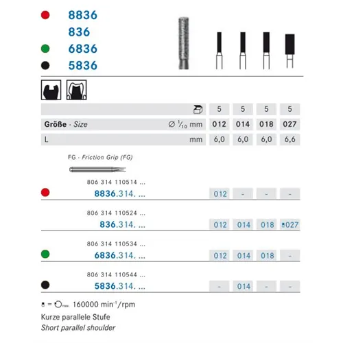 KOMET FG DIAMANT 5836/014 (5st)