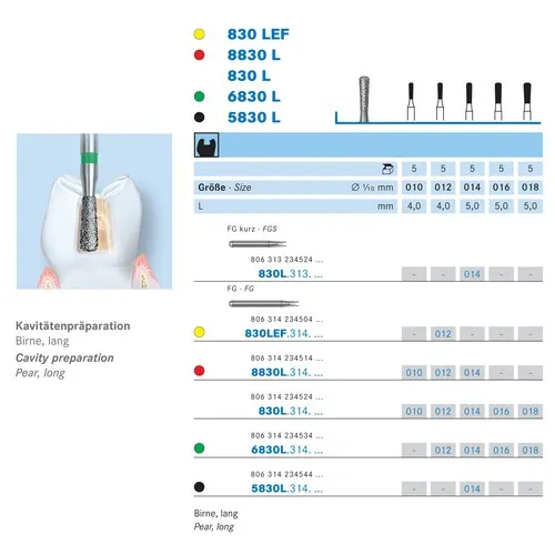 KOMET FG DIAMANT 830L018 (5st)