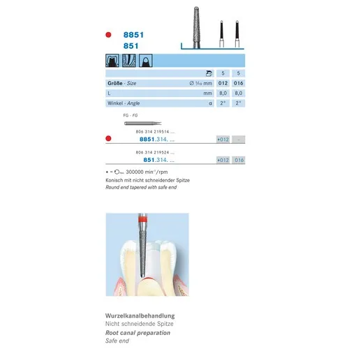 KOMET FG DIAMANT 851/016 (5st)