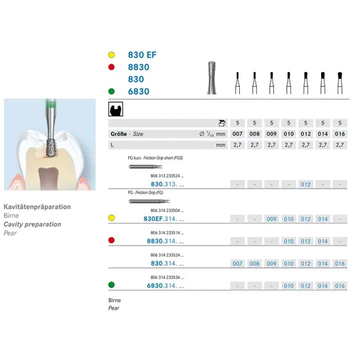 KOMET FG DIAMANT 830/008 (5st)