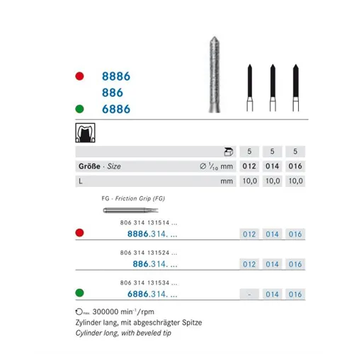 KOMET FG DIAMANT 8886/016 (5st)