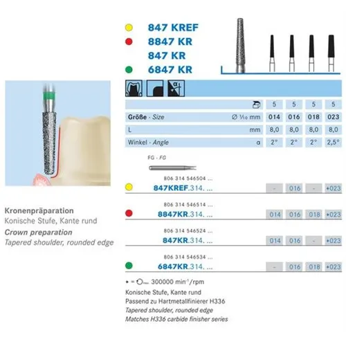 KOMET FG DIAMANT 6847KR018 (5st)