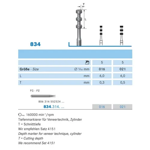 KOMET FG DIAMANT 834/021 (5st)
