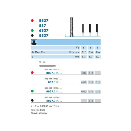 KOMET FG DIAMANT 837/016 (5st)
