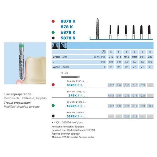 KOMET FG DIAMANT 8878K014 (5st)