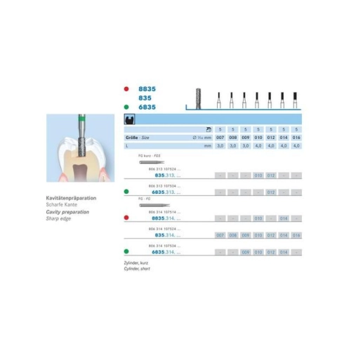 KOMET FG DIAMANT 835/010 (5st)