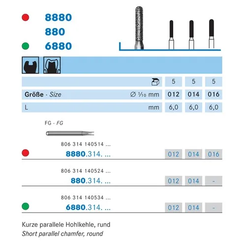 KOMET FG DIAMANT 8880/012 (5st)