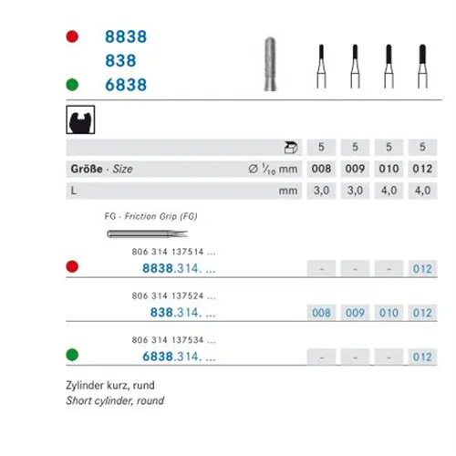 KOMET FG DIAMANT 838/012 (5st)