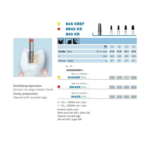 KOMET FG DIAMANT 845KR025 (5st)