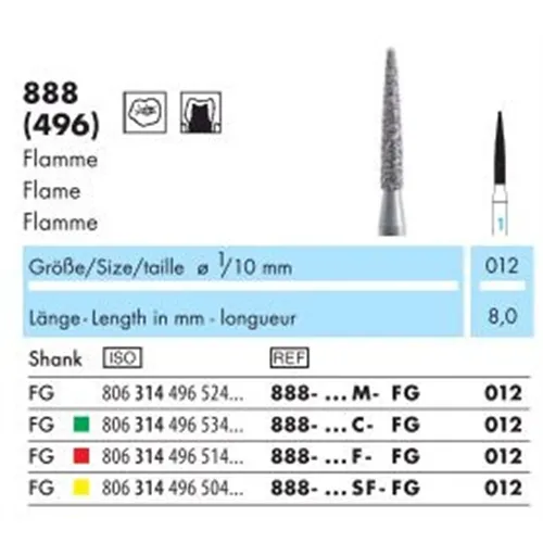NTI FG DIAMANT 888F/012 (5st) REF 888-012F-FG