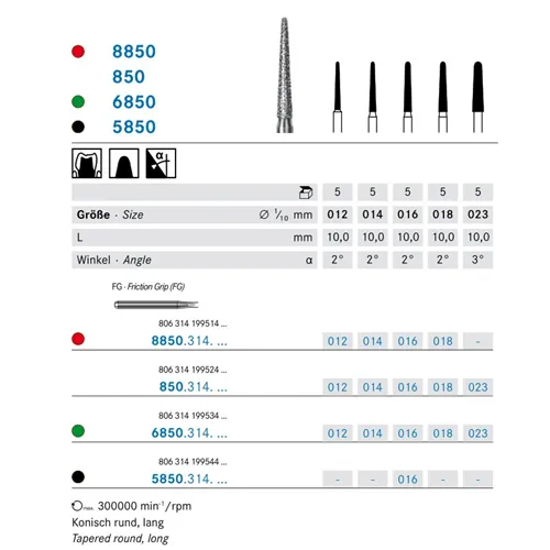 KOMET FG DIAMANT 8850/016 (5st)