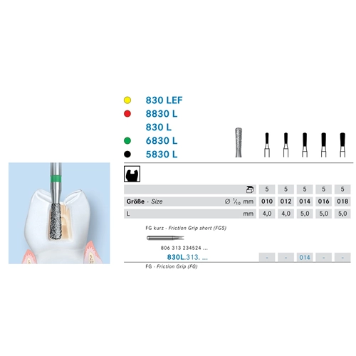 KOMET FG DIAMANT 8830L/012 (5st)