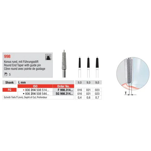 EDENTA BOOR FG SG998/023 (5st)