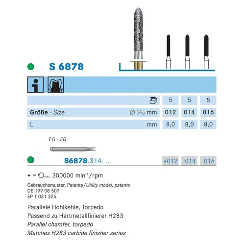 KOMET FG DIAMANT S6878/014 (5st)