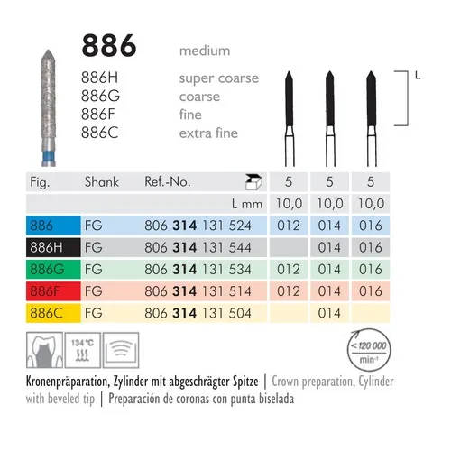 MEISINGER FG DIAMANT 886F016 (5st)