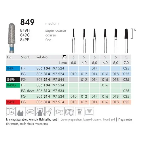 MEISINGER FG DIAMANT 849F016 (5st)