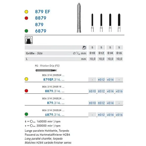 KOMET FG DIAMANT 879/016 (5st)