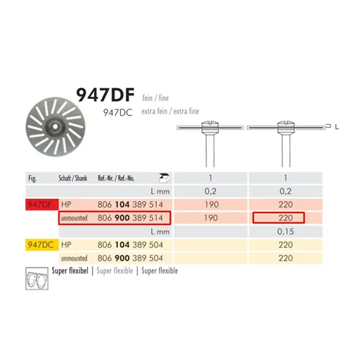 MEISINGER ONGEMONTEERD SCHIJF FIJN 947DF 220 (1st)