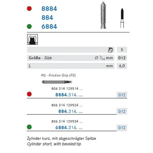 KOMET FG DIAMANT 6884/012 (5st)