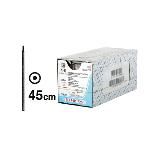 ETHICON SILK SUTURE 4-0 STRAIGHT ROUND 19mm 18507G 12x45cm