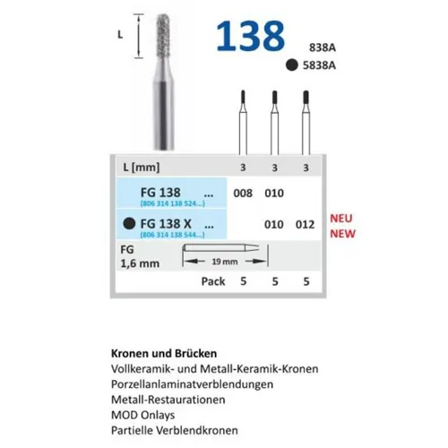HORICO FG DIAMANT 138X012 (5st)
