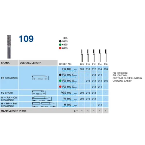 HORICO FG DIAMANT 109G014 (5st)