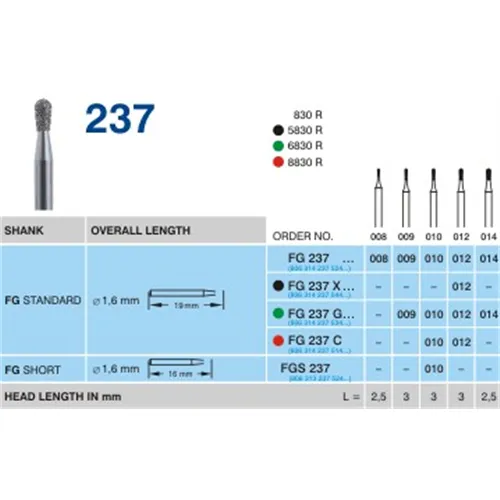 HORICO FG DIAMANT 237G010 (5st)