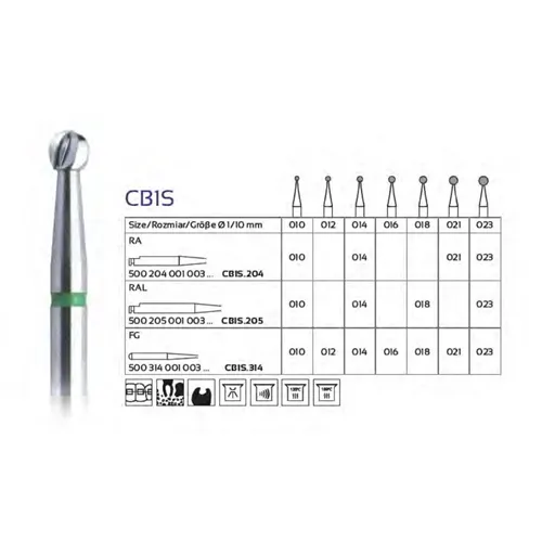 FHS RA-LANG CARBIDE CB1S/016 (5st)