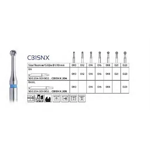 FHS RA-LANG CARBIDE CB1SNX/018 (5st)